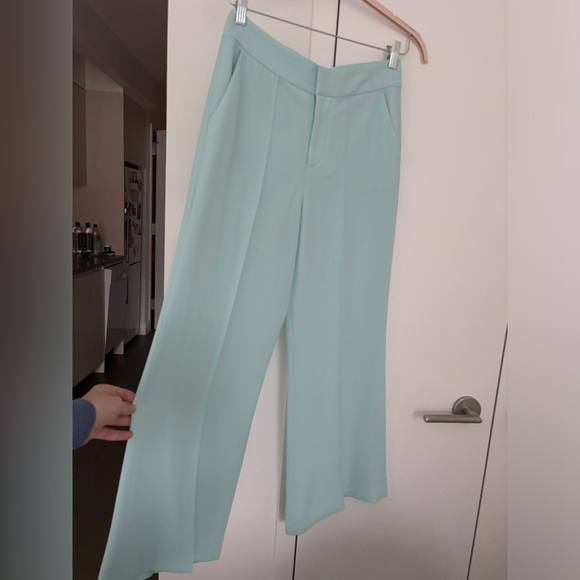 Alice + Olivia Dylan Wide Leg Pants - Light Blue (Julep) - Size 6 - Picture 7 of 11